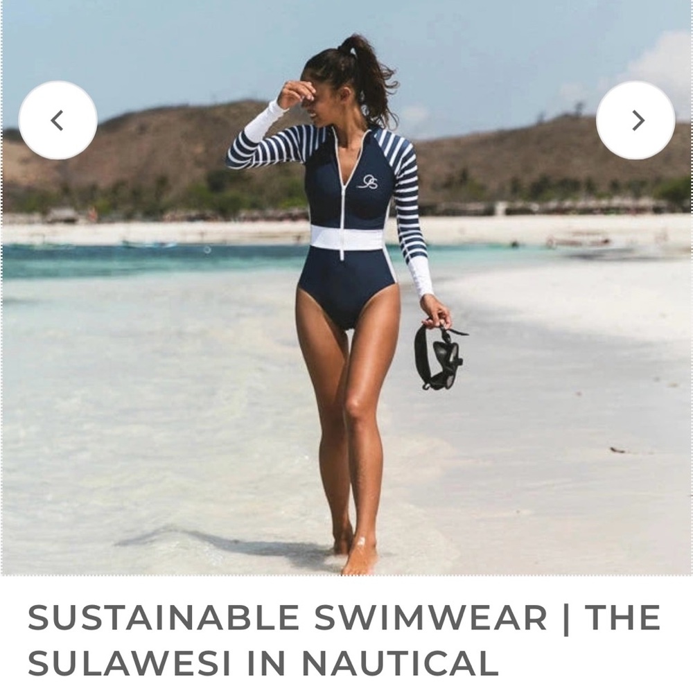 Women's Striped One Piece Swimsuit